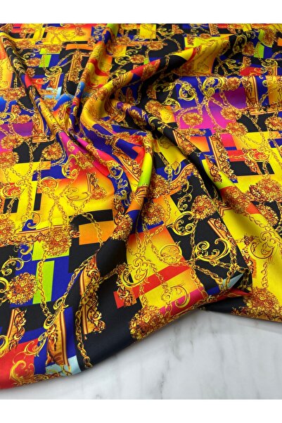 ipekkumaş قماش ساتان تيفيل بنمط السلسلة لصناعة الفساتين والقمصان، منتجنا يُبا...