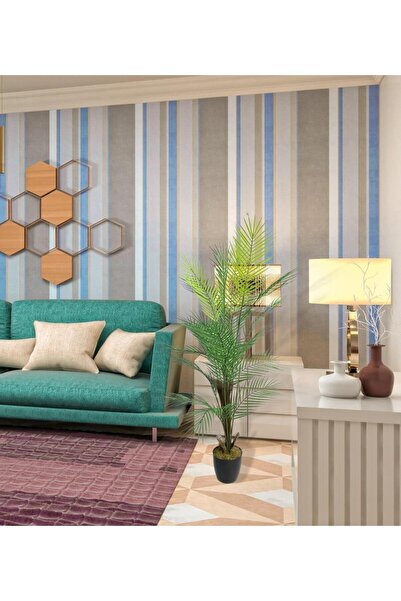 Nettenevime Yapay Ağaç Areka Ağacı Palmiye Ağacı Salon Bitkisi Doğal Palmiye Lifi Gövde 130 Cm 20 Yaprak
