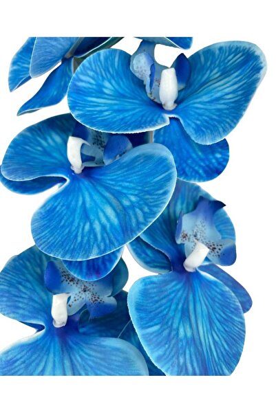 Nettenevime Yapay Çiçek Indigo Mavi Islak Orkide Uzun Dal 90 Cm Orkide