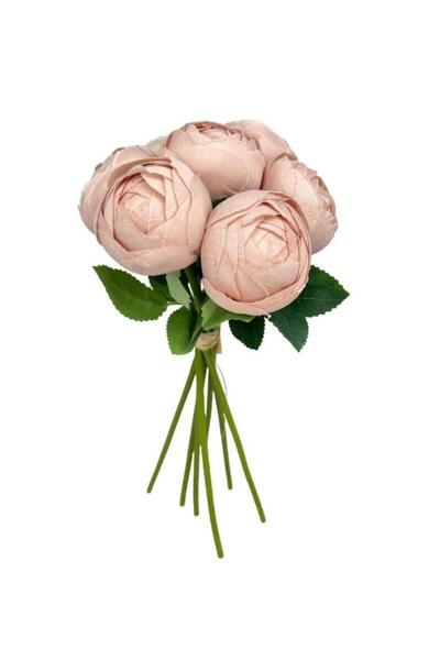 Nettenevime Yapay Çiçek 10lu Pudra Pembe Şakayık Demeti Erengül Gelin Buketi Çiçeği