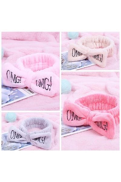 Nettenevime Bow Omg Hair Band Coral Plush Hair Band Lilac