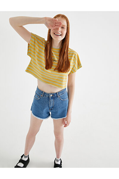 Koton Printed T-Shirt Striped Cotton