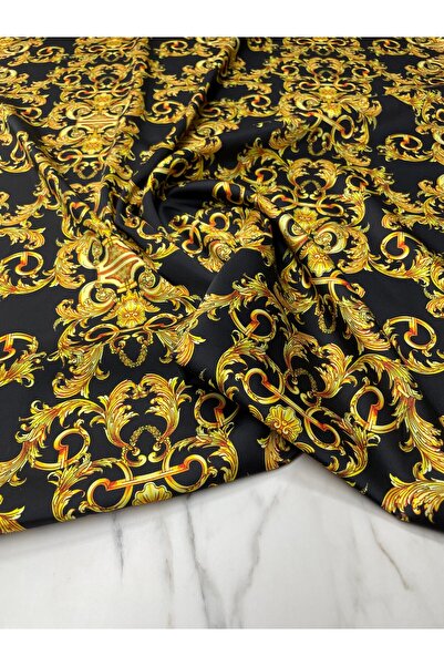 ipekkumaş Altın Nakış Desen Elbiselik Gömleklik Tivil Saten Kumaş Ürünümüz Ad...