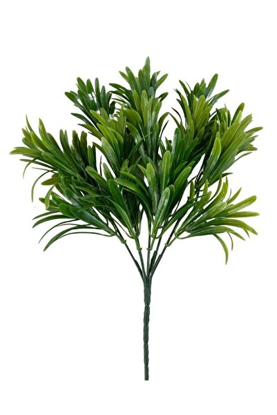 Nettenevime Yapay Çiçek Yeşil Renk Podocarpus Demeti 7dal 48 Çiçek Garnitür Aradal Dekoratif Yapay Bitki