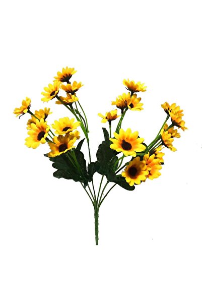 Nettenevime Sarı Papatya Yapay Çiçek 30 cm 6 Dal 24 Kafa