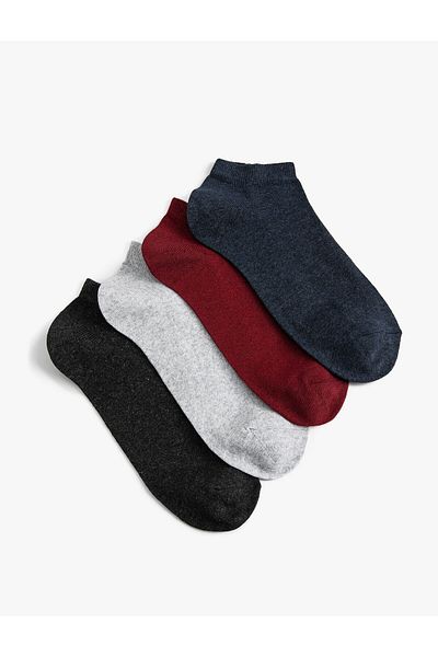 Koton Basic 4-Piece Booties Socks Set Multicolored