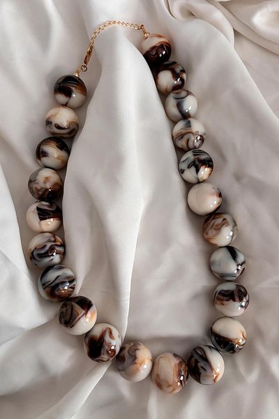 New Obsessions Women's Necklace with Big Beads - 20mm Beads