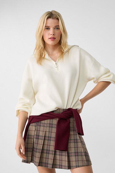 Stradivarius Knitwear sweater with zipper