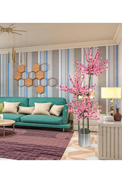 Nettenevime Yapay Ağaç 3 Katlı Japon Kiraz Çiçeği Bahardalı Ağacı Sakura Çiçeği Pembe 180cm