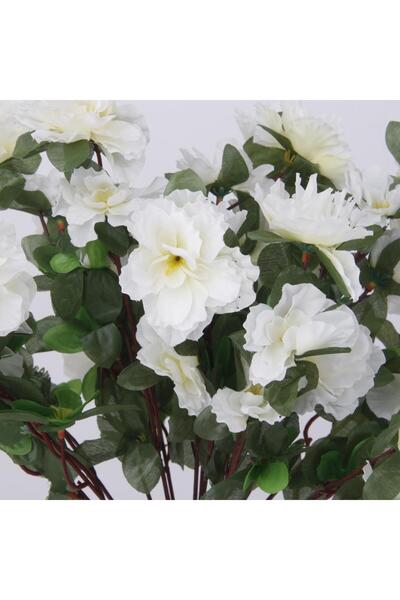 Nettenevime Yapay Çiçek Beyaz Açelya Demeti 7 Dallı 33*20cm