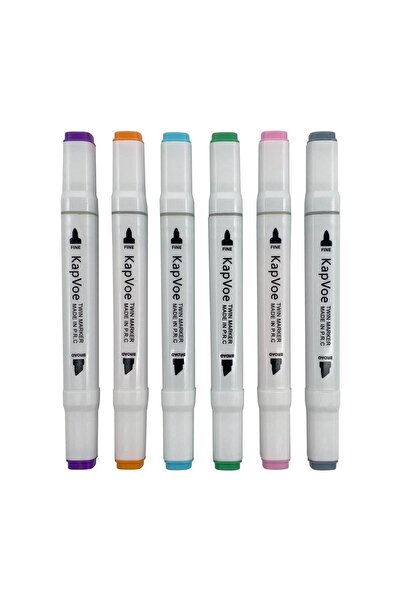 ART 262 Adet Çift Uçlu Touch Marker Art Tasarım Keçeli Kalem Boya Seti Çanta