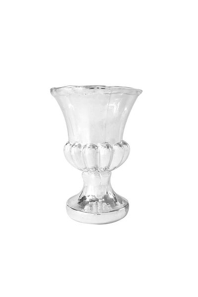 Nettenevime Antique Mug Design Glass Vase - Silver Color 15X11 cm