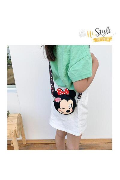 Nettenevime Mickey Mause Minnie Kiss Bozuk Para Cüzdanı Çanta Çocuk Cüzdan Küçük Para Kutusu Omuzdan Askılı Çant
