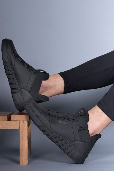 Riccon Schwarze schwarze Unisex-Sneaker-Stiefel 0012383