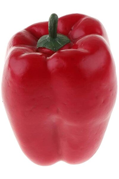 Nettenevime Yapay Kırmızı California Biber Dolma Biber 1adet 10*7 Cm Gerçek Boyut