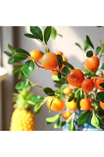 Nettenevime Yapay Portakal Dalı 87cm Yapay Çiçek Portakal Ağacı Dalı