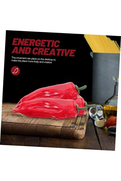 Nettenevime Artificial Red Pepper Village Pepper 1Pc 15*4 cm Real Size
