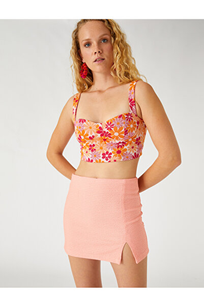 Koton Hasított, részletes miniszoknya pamut