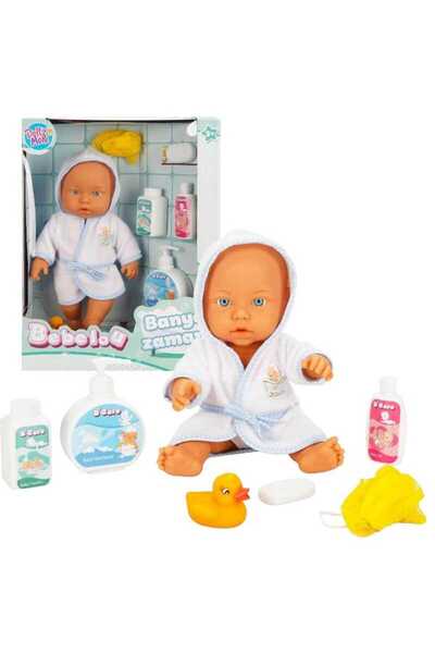 Oyuncak Fabrikası Sunman, Bebelou Banyo Zamanı Bebek Seti, 35 cm / +3 yaş