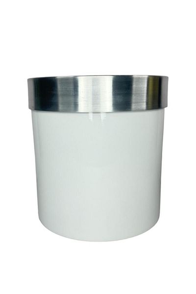 Nettenevime Stainless Aluminum Vase with White Silver Belt - 26*24