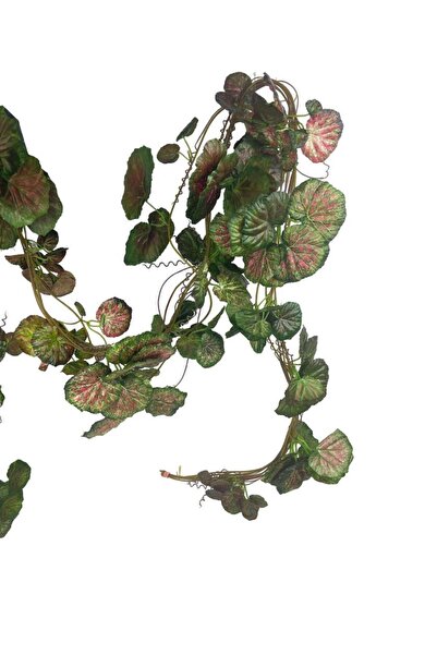 Nettenevime Yapay Sarmaşık Kırmızı Yeşil Sardunya 5dallı 230cm Doğalgaz Borusu Kapatıcı Dekoratif Yapay Çiçek