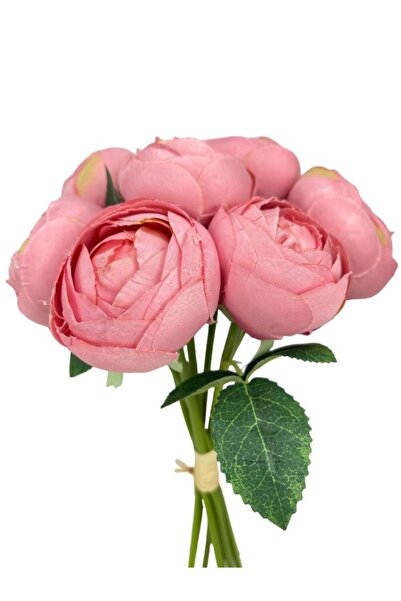 Nettenevime Yapay Çiçek 10lu Pembe Şakayık Demeti Erengül Gelin Buketi Çiçeği