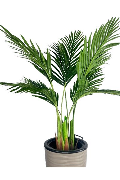 Nettenevime Yapay Areka Palmiye Ağacı Dore Kumsal Vazoda Yapay Ağaç 150cm 10 Yaprak