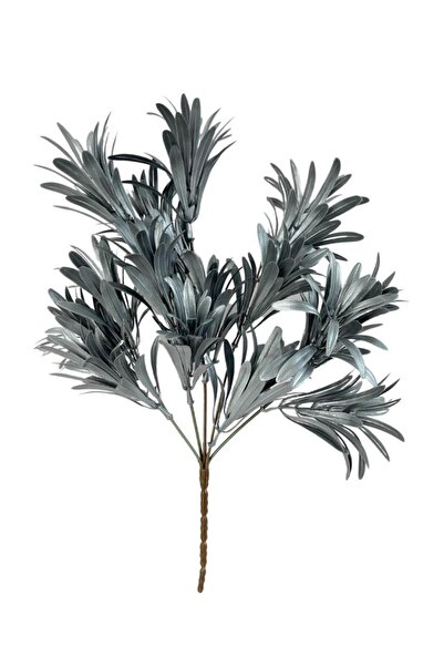 Nettenevime Yapay Çiçek Gümüş Renk Podocarpus Demeti 5 dal Garnitür Aradal De...