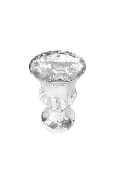 Nettenevime Antique Mug Design Glass Vase - Silver Color 15X11 cm