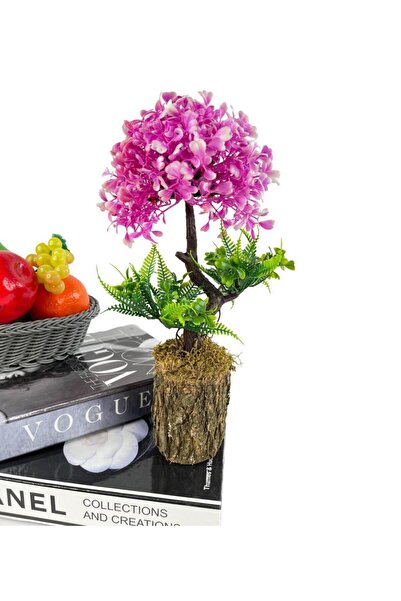 Nettenevime Bonsai Decorative Artificial Tree with Half Ball Head Lilac Bonzai 30cm