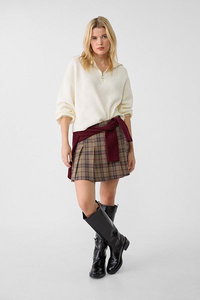 Stradivarius Knitwear sweater with zipper