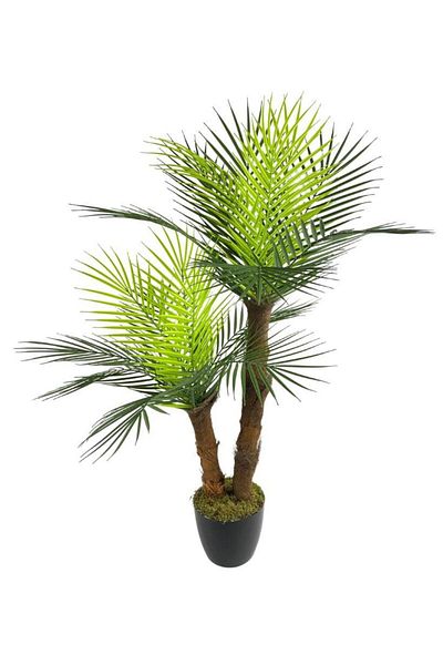 Nettenevime Τεχνητό δέντρο 2 κλαδιά 100cm Areka Palm Tree Areka 2 στρώσεων Σαλόνι Λουλούδι Τεχνητό Λουλούδι