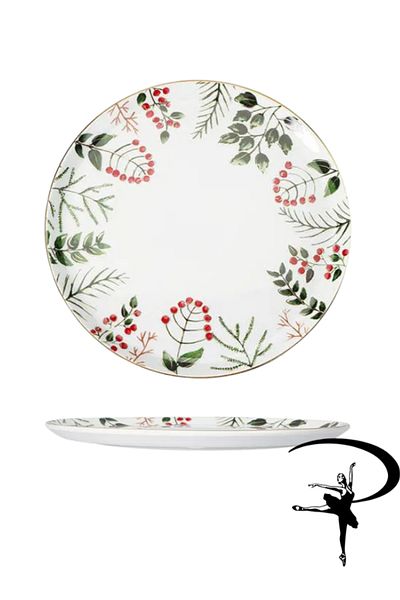 Porland Ruby Jingle Flat Plate 24cm