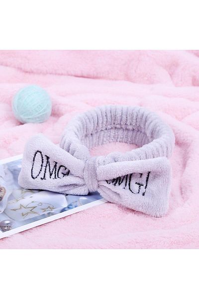 Nettenevime Bow Omg Hair Band Coral Plush Hair Band Lilac