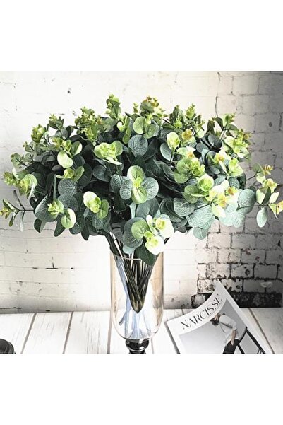 Nettenevime Yapay Çiçek Okaliptus Demet Yeşil Aradal Garnitür Eucalyptus