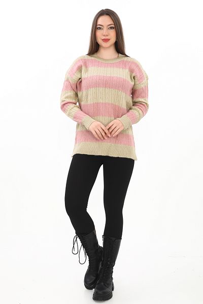 sportiness Pulover tricotat cu textura moale, tricotat supradimensionat