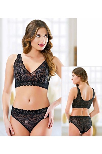 Belinay Σετ εσώρουχα 1025 Ruched Bustier 4 τμχ Lace And Luxe