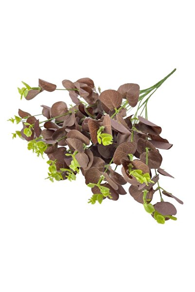 Nettenevime Yapay Çiçek Okaliptus Demet Kahverengi Aradal Garnitür Eucalyptus
