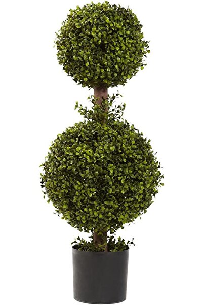 Nettenevime Yapay Ağaç Şimşir Top Büyük Ve Orta Top 2li Model 70x28cm