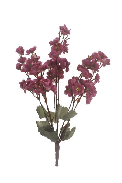 Nettenevime Yapay Çiçek Bahardalı Japon Kiraz Çiçeği 9 Dallı 40cm Mor