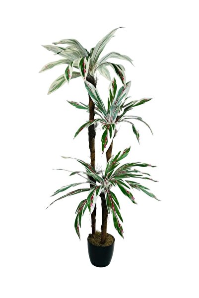 Nettenevime Yapay Ağaç Kızıl Beyaz Yukka 3Katlı 54 Yaprak 130*65cm