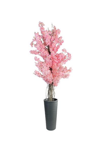 Nettenevime Τεχνητό δέντρο Pink Sakura Bahardalı Tree Black Long Beach σε βάζο 200cm