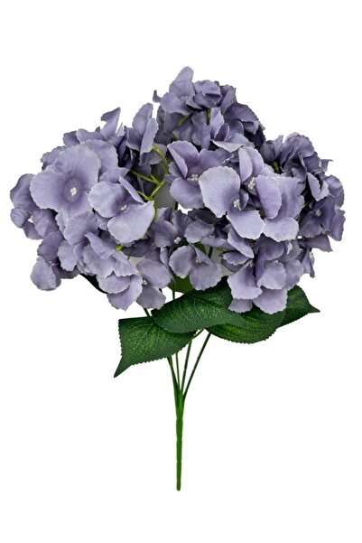 Nettenevime Yapay Çiçek Ortanca Çiçeği Demeti 43 cm Açık Koyu Lila