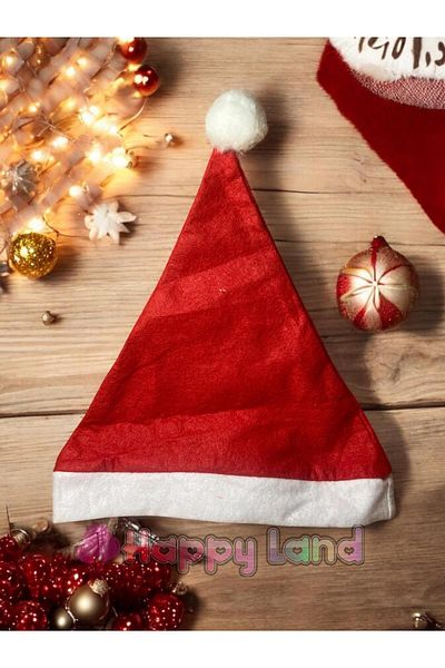 Happyland New Year's Fiber Adult Santa Hat - 1 Piece New Year's Accessory