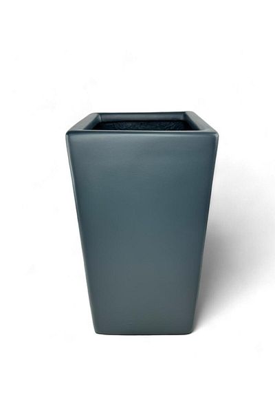 Nettenevime Anthracite Fiber Glass Vase - Vertical Quadrangle Decorative Flower Pot 25*25*50cm