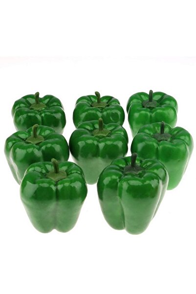 Nettenevime Yapay Yeşil California Biber Dolma Biber 1adet 10*7 Cm Gerçek Boyut