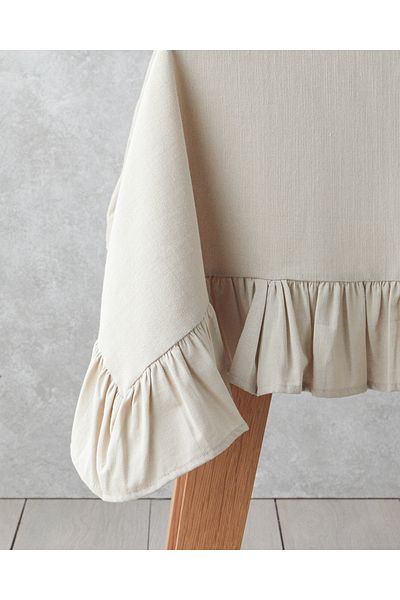 English Home Fata de masa din bumbac cu volane de culoare crem - 150x200 cm