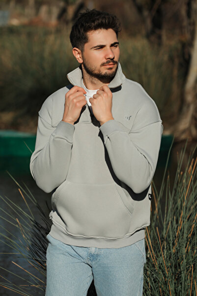 Whish Solano Ash Oversize Kanguru Cep Sweatshirt