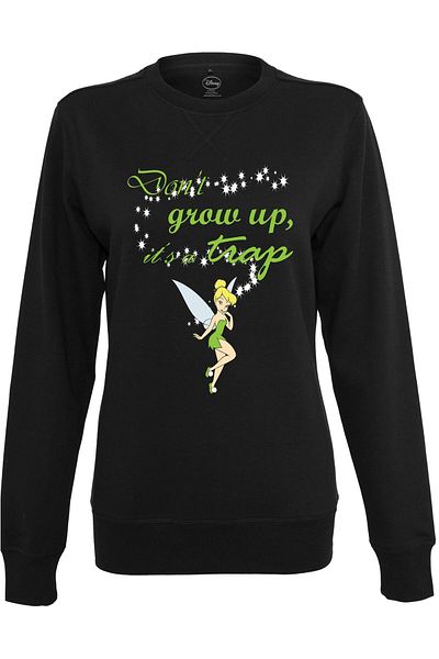 Merchcode Damen Ladies Tinkerbell Dont Grow Up Crewneck