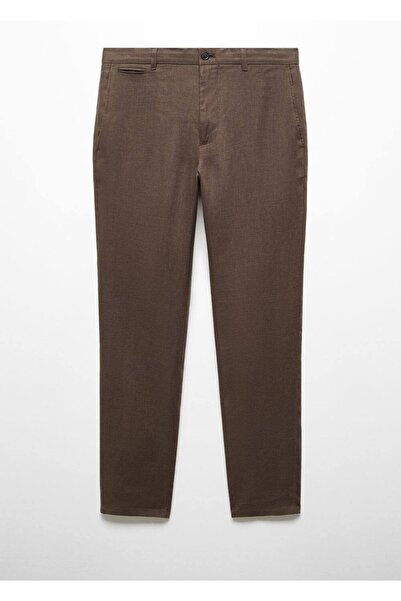 MANGO Man Slim fit %100 keten pantolon